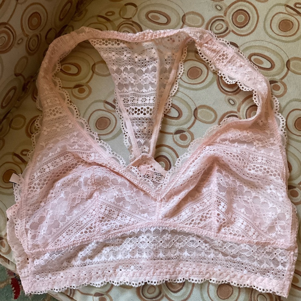 Victoria’s Secret pink lace bra